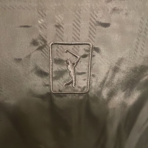 ✨PGA Tour Black Plaid 1/4 zip Pullover Windbreaker - Picture 5 of 6